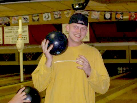 JP being a ham at the bowling alley